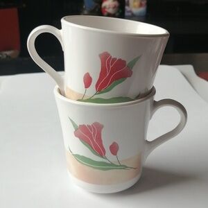 Corningware Pacific Bloom Coffee Cups (2)